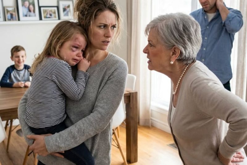 Mi suegra golpeó a mi hija de dos años por una salchicha… y finalmente exploté: “Mi hija no nació para soportar tu desprecio.”
