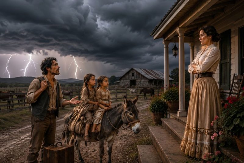 Un viudo le pidió refugio para sus hijas a una ranchera solitaria, pero al abrirle la puerta, ella descubrió el secreto que todo el pueblo quería enterrar.