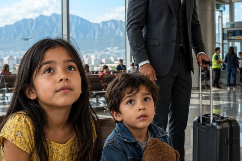 La madrastra abandonó a 2 gemelos en el aeropuerto para huir con 18 millones, pero un hombre temido vio todo y ordenó detener el avión