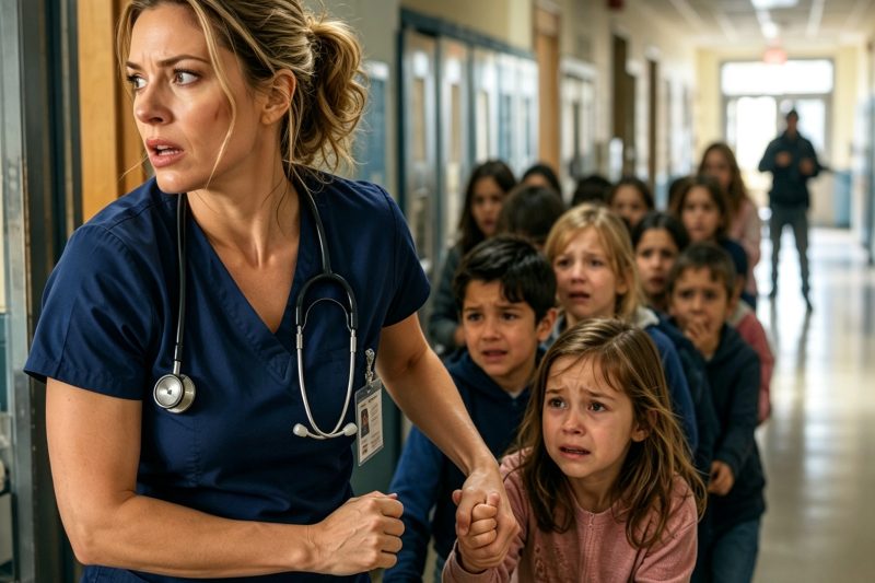 La enfermera de la escuela oyó el primer disparo — Lo que hizo después salvó a decenas de niños.