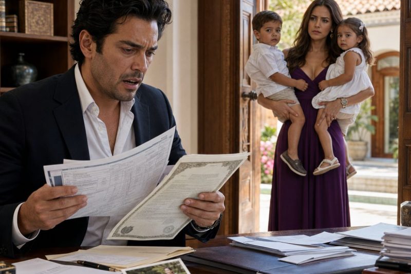 Me divorcié creyendo que ella no podía darme una familia, hasta que pedí saber de mi exesposa y vi a dos gemelos con mis ojos; mi madre sonrió y dijo: “Esos niños llevan nuestro apellido, vamos a quitárselos”, aunque ella los protegía sola.