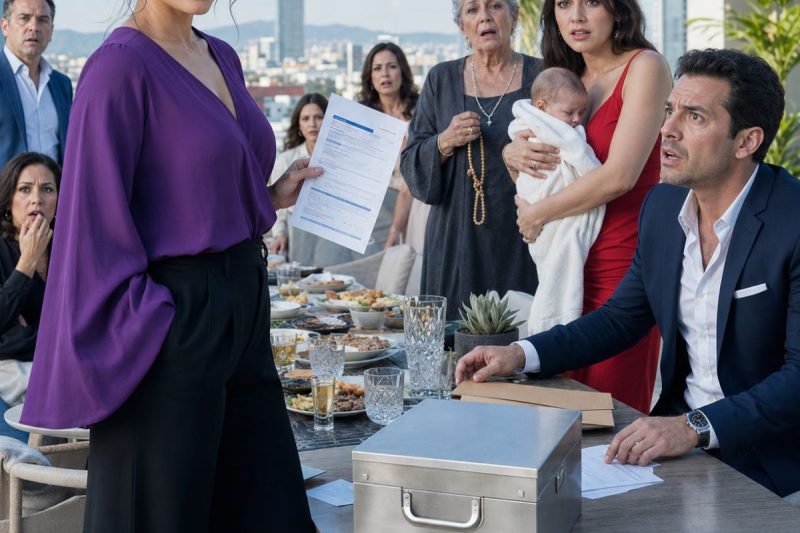Mi esposo metió a su amante y a su supuesto heredero en mi casa durante una cena familiar, me puso los papeles del divorcio enfrente y susurró: “Ya no estorbes”, sin imaginar que yo guardaba el estudio médico que hundiría su mentira