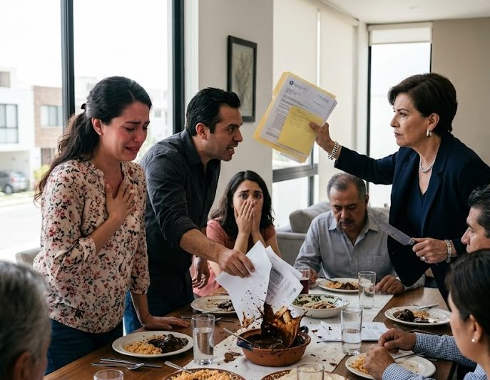 En una cena familiar, mi suegra reveló mi peor tragedia y dijo: “nunca le darás hijos a mi hijo”; pero en su aniversario de 40 años, apareció un secreto que destruyó su familia perfecta frente a todos, sin poder escapar duyhien