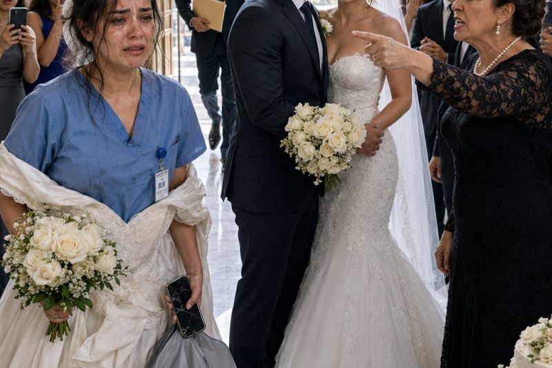 La Dra. Nora llegó 3 horas tarde a su propia boda después de una cirugía de emergencia que salvó la vida de una niña de 6 años. Cuando por fin entró corriendo al juzgado, su novio ya se había casado con su mejor amiga. Su suegra se rio en su cara: “¡Llegaste demasiado tarde! ¡Lárgate de aquí!”. Nora se volvió hacia la salida, pero de pronto notó algo en la entrada… duyhien