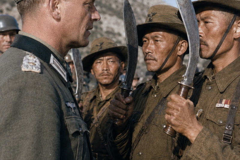 Lo que hicieron los soldados gurkhas cuando un mayor alemán se negó a rendirse