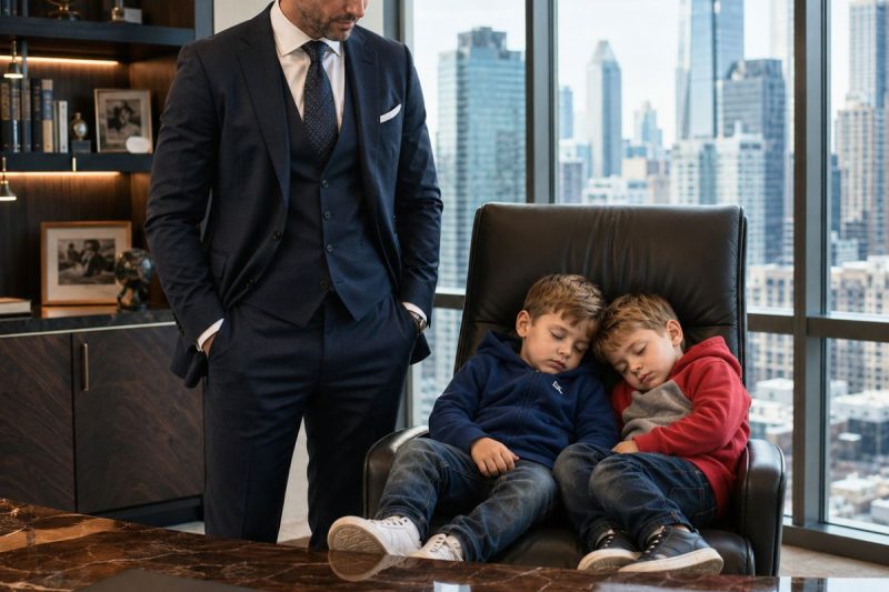 Un CEO multimillonario encontró a 2 gemelos dormidos en su silla. Cuando abrió la carta que su madre desaparecida dejó atrás, descubrió que eran sus hijos… y destapó la traición familiar que les había robado 4 años de vida.