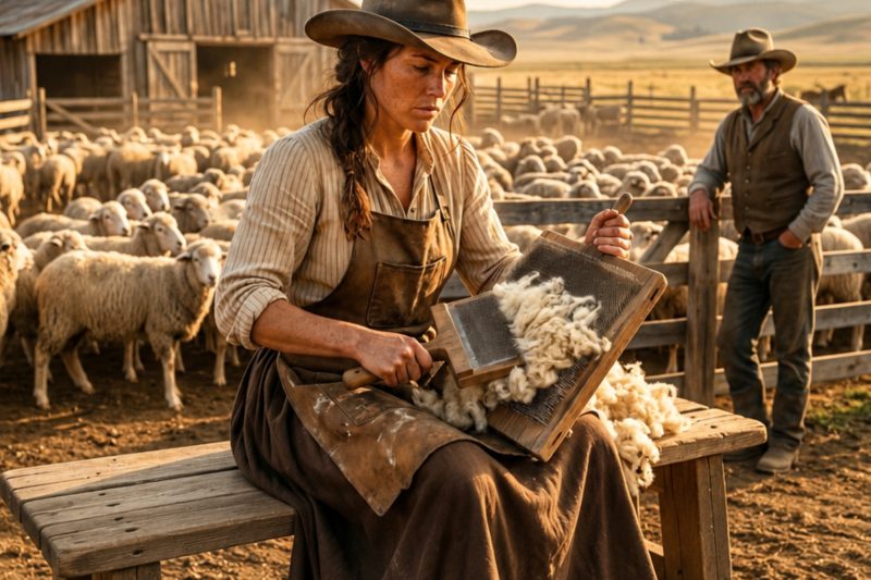 Él quería una esposa para cardar la lana; ella convirtió su rancho de ovejas en ruinas en la realeza de la pradera.