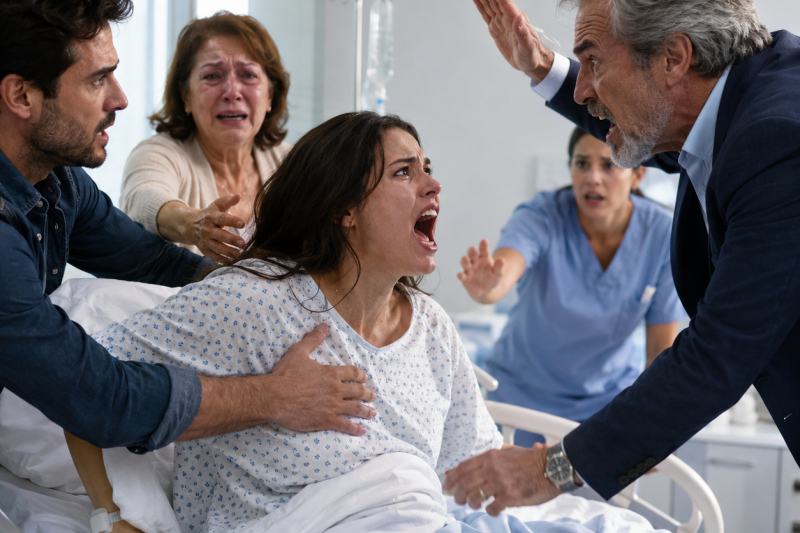 ntht/ Mi suegro levantó la mano contra mí mientras yo estaba pariendo, y mi esposo solo dijo: “Nunca más”; no grité después, solo pedí el reporte del hospital, llamé a la policía y descubrí que mi suegra llevaba meses preparando una huida que nadie imaginaba.