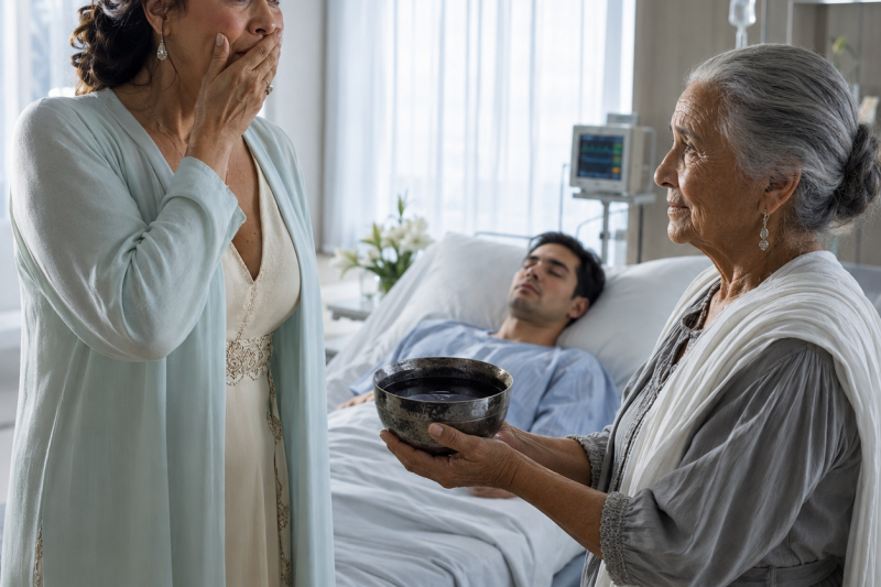 ntht/ Después de 7 años criando al hijo de mi esposo muerto, los médicos me dijeron que lo llevara a casa a esperar el final; una anciana susurró “todavía no le toca irse”, entró al cuarto con una jícara y salió con el secreto que su familia escondía.