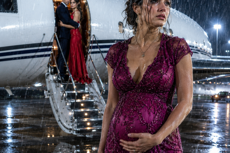 En plena tormenta, mi esposo me bajó del jet con mi bebé a punto de nacer y murmuró “no hagas esto ahora”; yo no grité, solo me fui con mis padres, pero cuando el mayordomo le dijo que ya no estaba en casa, empezó la caída que él nunca imaginó.