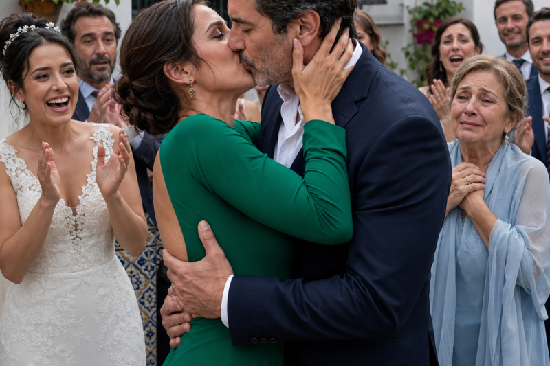 ntht/ Todos aplaudían cuando la familia nos obligó a besarnos en la pista y mi madre sonreía como si por fin pudiera descansar; pero yo sabía que ese hombre no era mi novio, y cuando el beso dejó de parecer mentira, apareció un mensaje que cambió toda la boda.