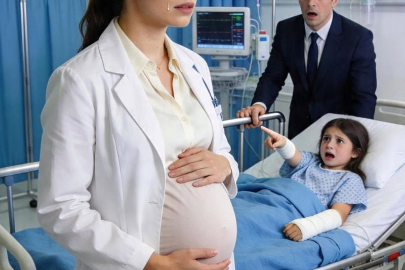 Entró corriendo a urgencias con su hija herida en brazos, sin imaginar que la doctora era la mujer embarazada que había abandonado meses atrás. Pero cuando la niña susurró: “La abuela dijo que ese bebé no debía nacer”, su mundo se derrumbó.