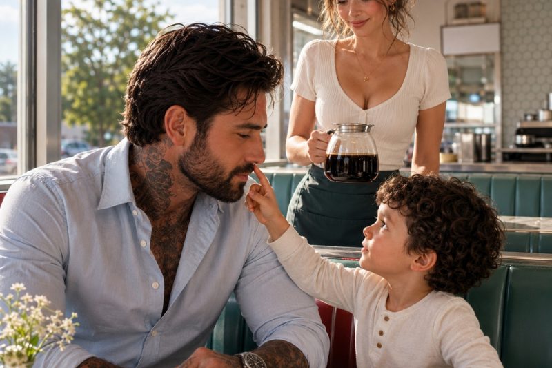 El multimillonario creía que nunca podría tener un hijo, hasta que mi hijo de cinco años levantó la vista desde una mesa de una cafetería y le preguntó: “Señor, ¿por qué sus ojos llevan mi rostro?”