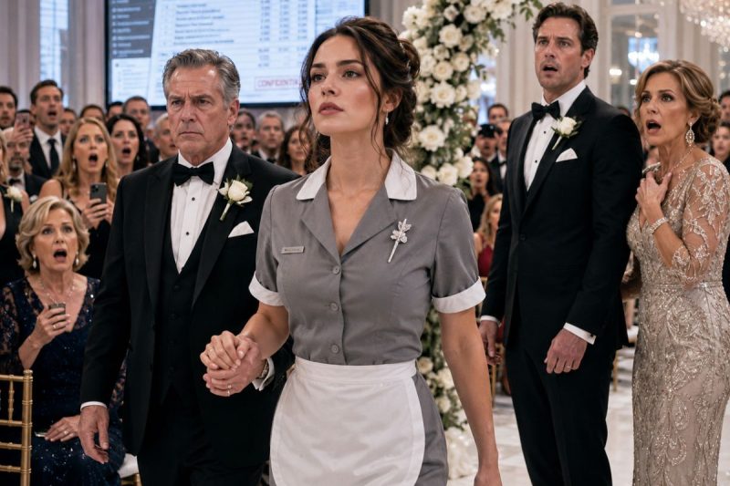 Mi suegra escondió mi vestido de novia y dejó un uniforme de camarista junto con una nota: “Aprende cuál es tu lugar”. Caminé hacia el altar frente a 200 invitados sin derramar una sola lágrima… y luego expuse la verdad que destruyó su plan.