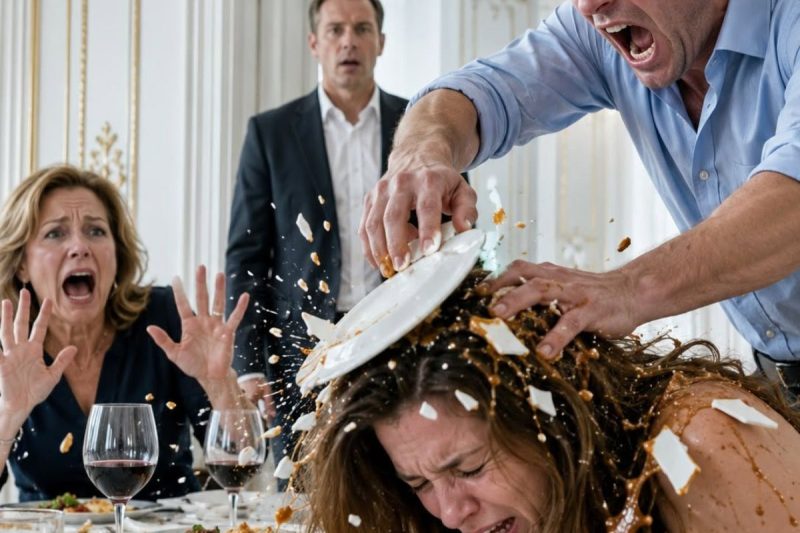 En plena cena familiar, mi esposo estalló porque me negué a poner mi departamento a nombre de su madre y darle 24 mil pesos al mes. Me rompió un plato en la cabeza frente a todos… pero cuando me levanté y dije: “No tienes idea de lo que soy capaz de hacer…”