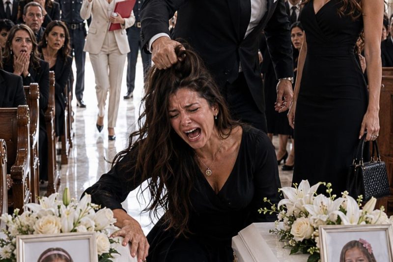 En el funeral de sus mellizos, su esposo llegó con la amante… pero no imaginó que ella ya tenía la prueba