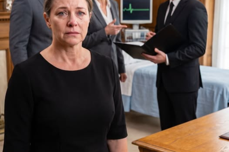 Cuando el monitor cardíaco comenzó a sonar, llamé a sus hijos una última vez. Ninguno respondió. Horas después, llegaron… no para llorar. —¿Dónde está la caja fuerte? —gruñó su hijo. Sentí rabia arder en mi pecho. El abogado carraspeó. —El señor Emilio dejó una última voluntad. La hija sonrió, segura de su victoria. Hasta que escuchó mi nombre.