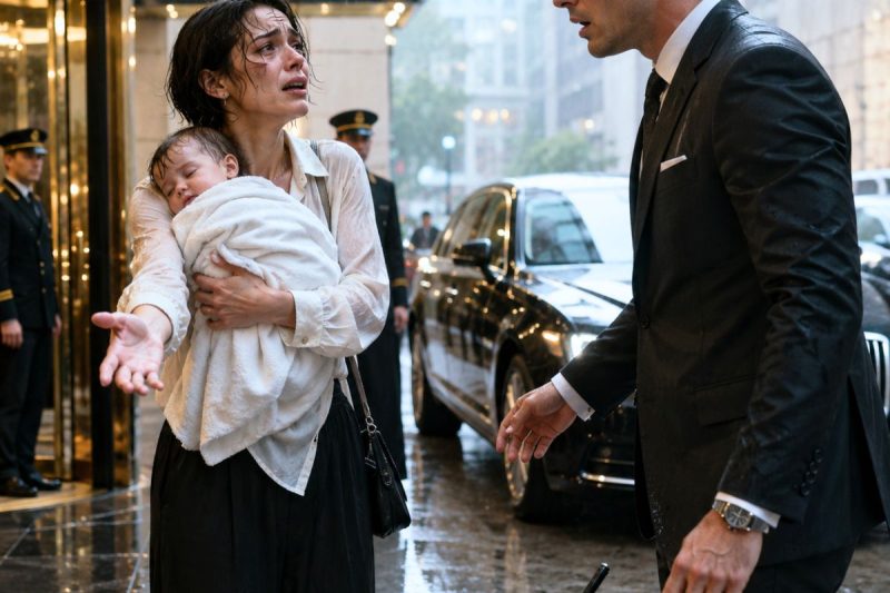 “Mi hija no ha comido”, suplicó una mujer bajo la lluvia… al verla de frente, descubrí que era mi esposa muerta.