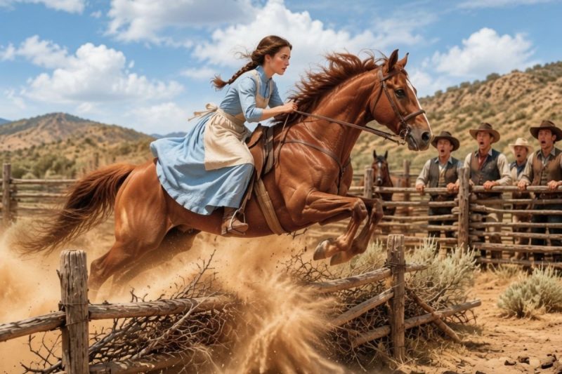 Todos dijeron que ese caballo la iba a matar… hasta que ella lo montó y cruzó la barda que ningún hombre se atrevía a enfrentar.